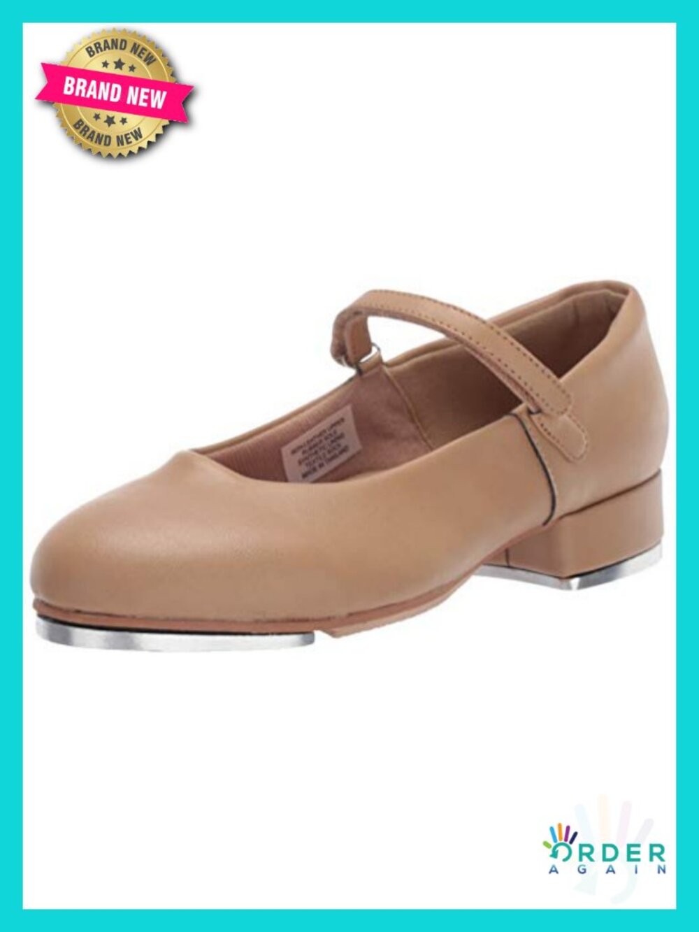 Leo Women's Rhythm Tap Patent Leather Dance Shoes with Velcro Closure